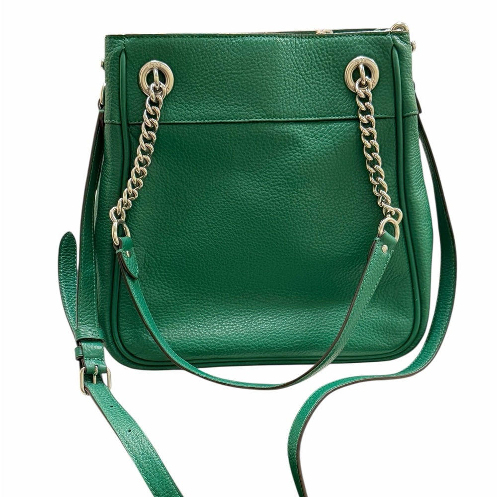 Coach Cassie Leather Chain Strap Crossbody Emerald Green - Very Good Condition - Picture 2 of 8